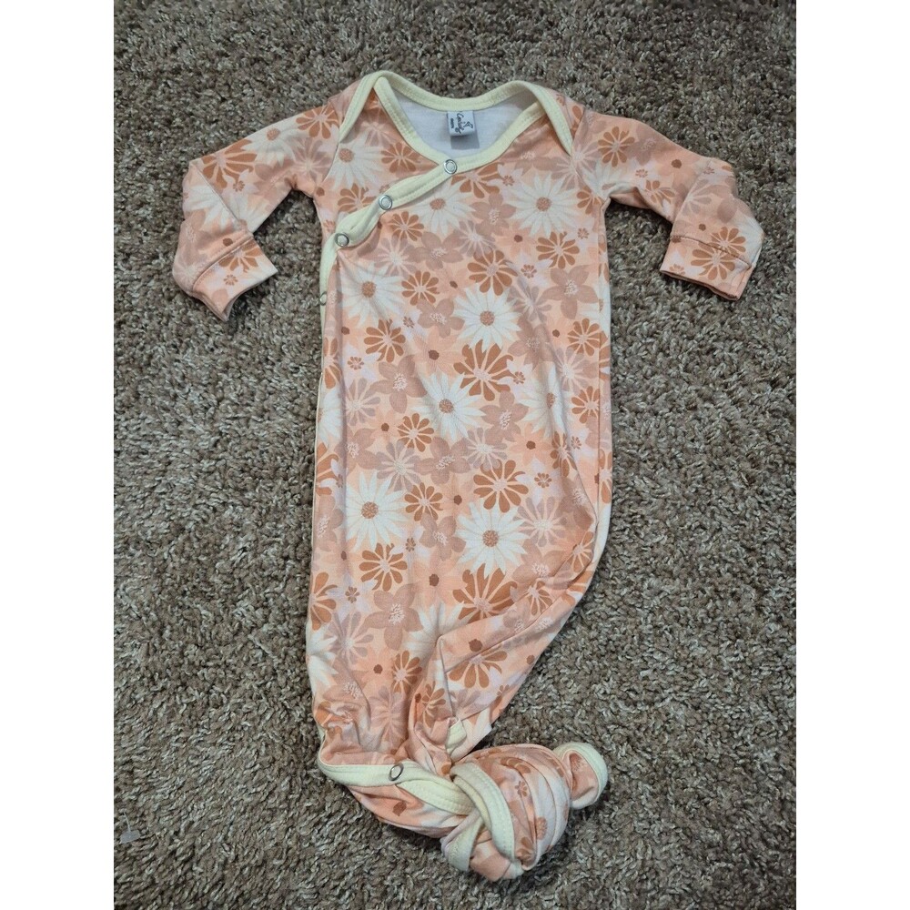 Copper pearl flower gown size newborn euc